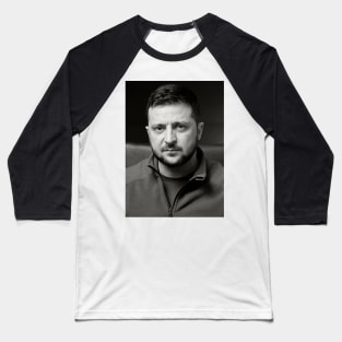 Volodymyr Zelenskyy Print President of Ukraine Stand with Ukraine Support Ukraine Baseball T-Shirt